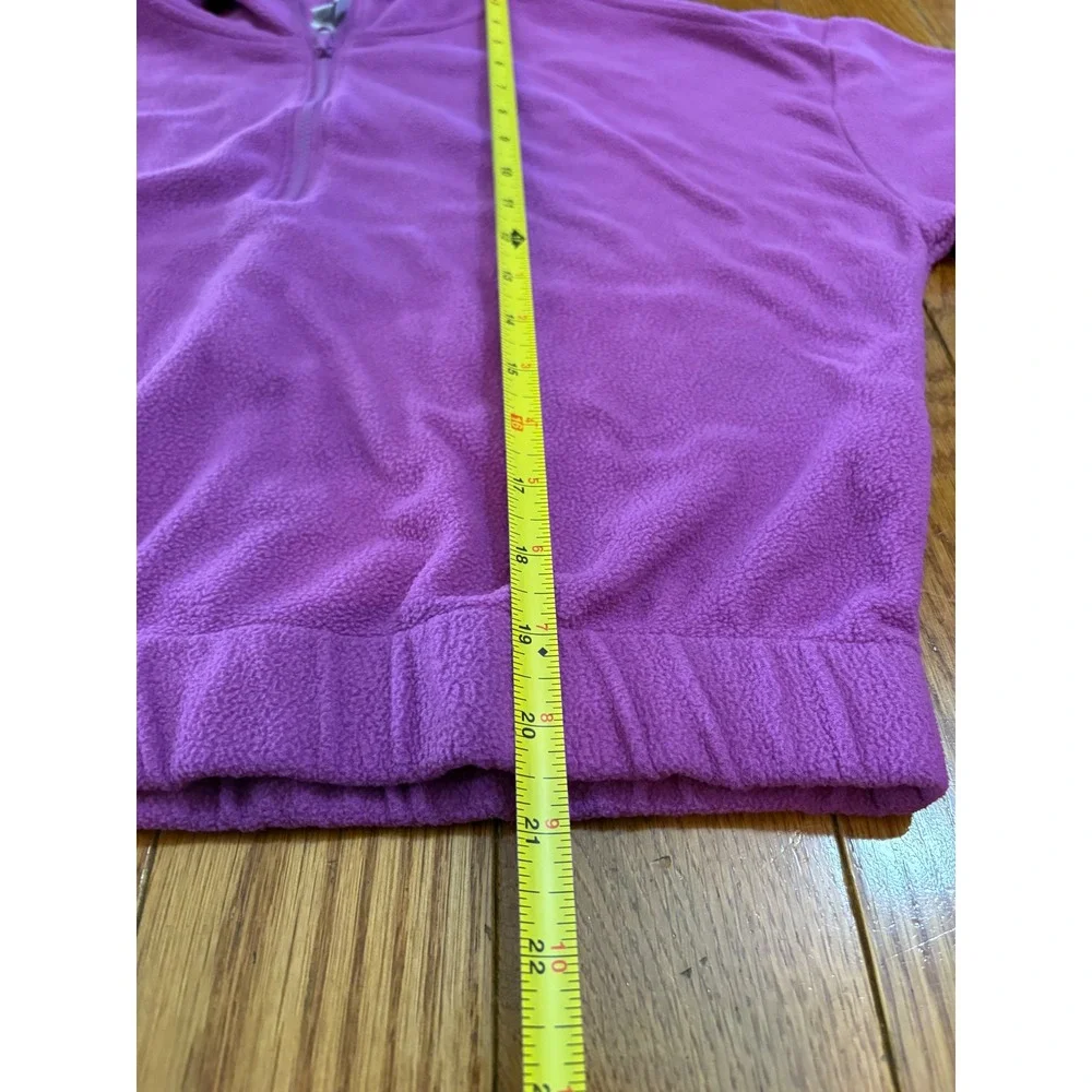 Z By Zella Fleece Hoodie Purple Pullover Crop Top Activewear Womens Small - Picture 5 of 7